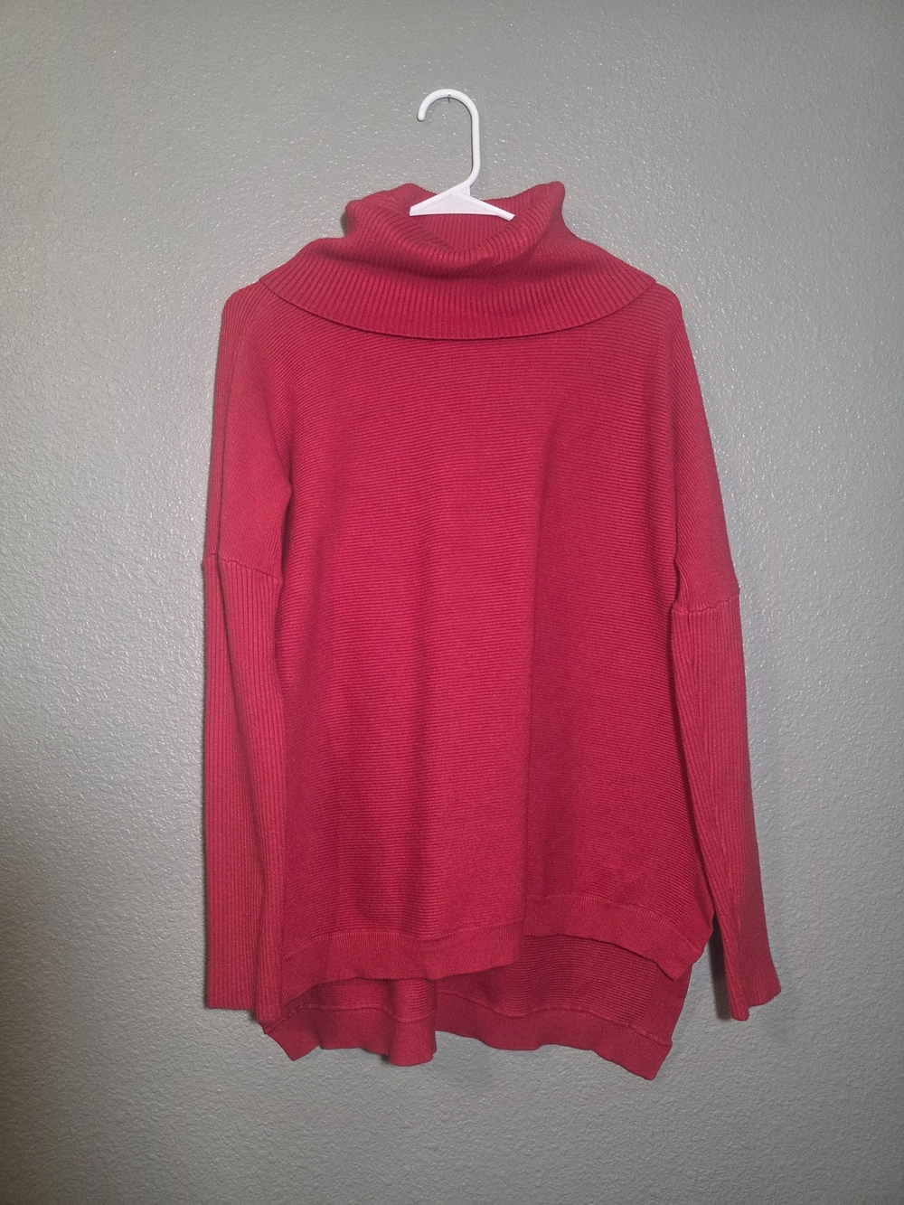 Women's Red Turtleneck Sweater